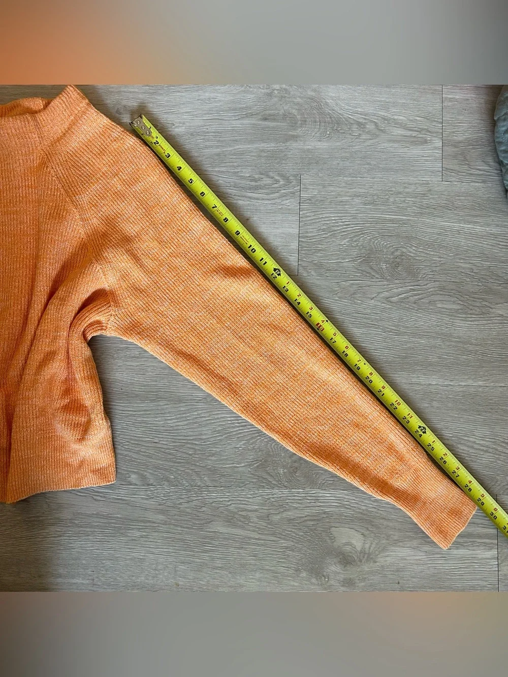 Free People Too Good Ribbed Knit Pullover Sweater Orange Zest Size M